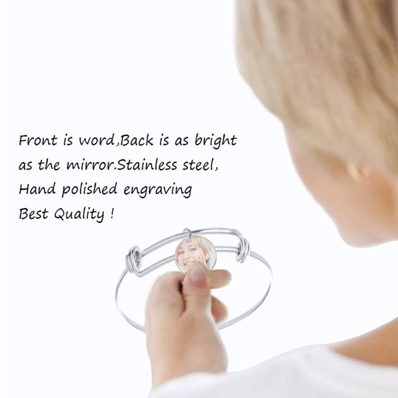BRAVER Bracelet Silver Color Stainless Steel Expandable Adjustable Bangle NEW - Picture 7 of 8